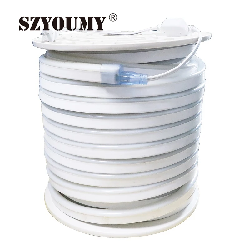 SZYOUMY 100 м светодиодная Неоновая Гибкая красная мягкая неоновая Светодиодная