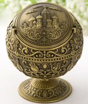 Европейская домашняя пепельница творческая личность тренд сферические металлической крышкой мульти-функциональный офис пепельница, для курения аксессуары - Цвет: 3