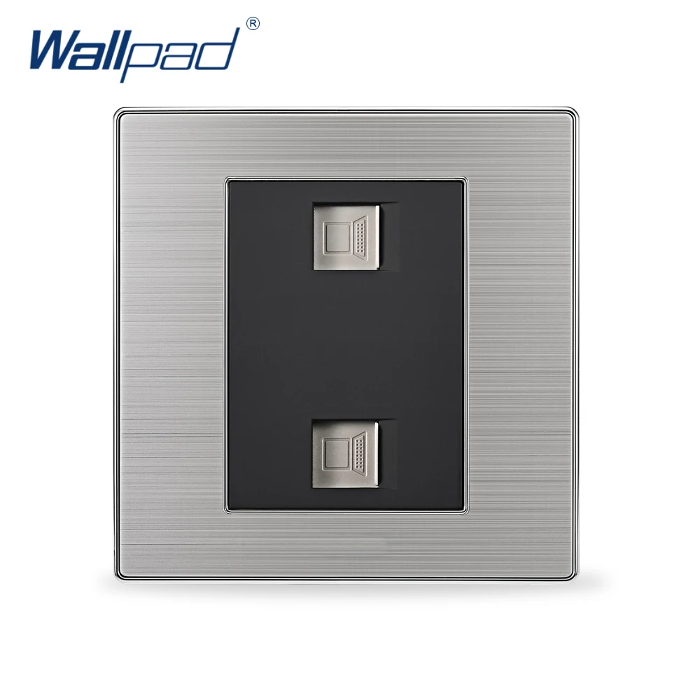 Горячая Распродажа 2 двойная компьютерная розетка Wallpad роскошный настенный