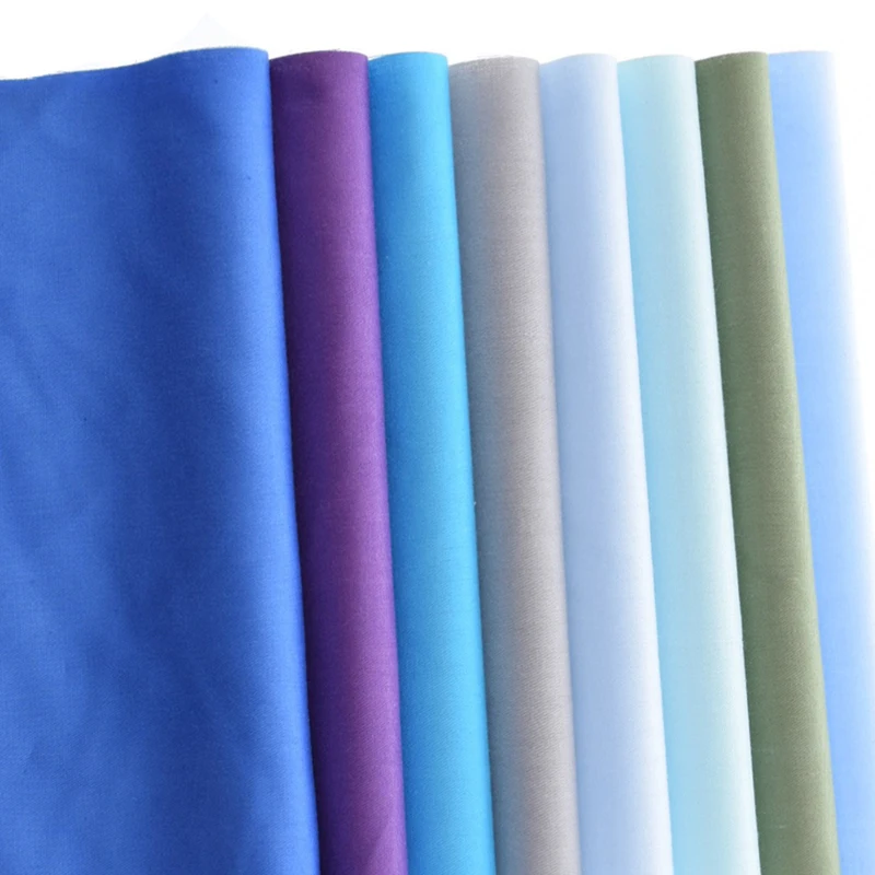 Смешанный однотонный хлопковый комплект для лоскутных стеганых тканей набор