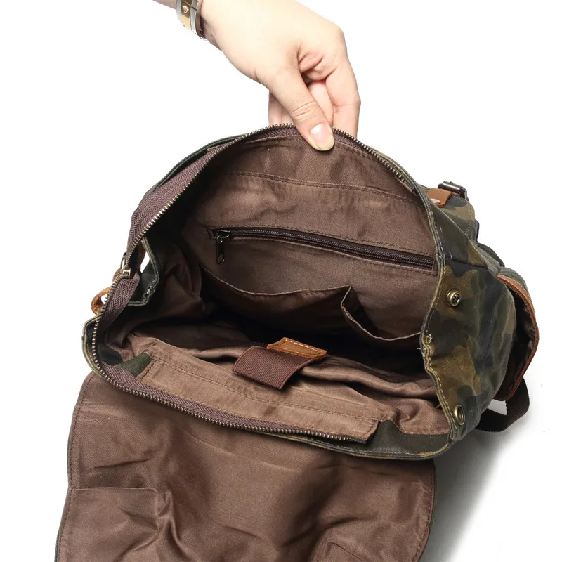 

WOHENRED Canvas Camouflage Backpack Men Large Capacity Military Travelling Rucksack High Quality Waterproof Laptop School Bags