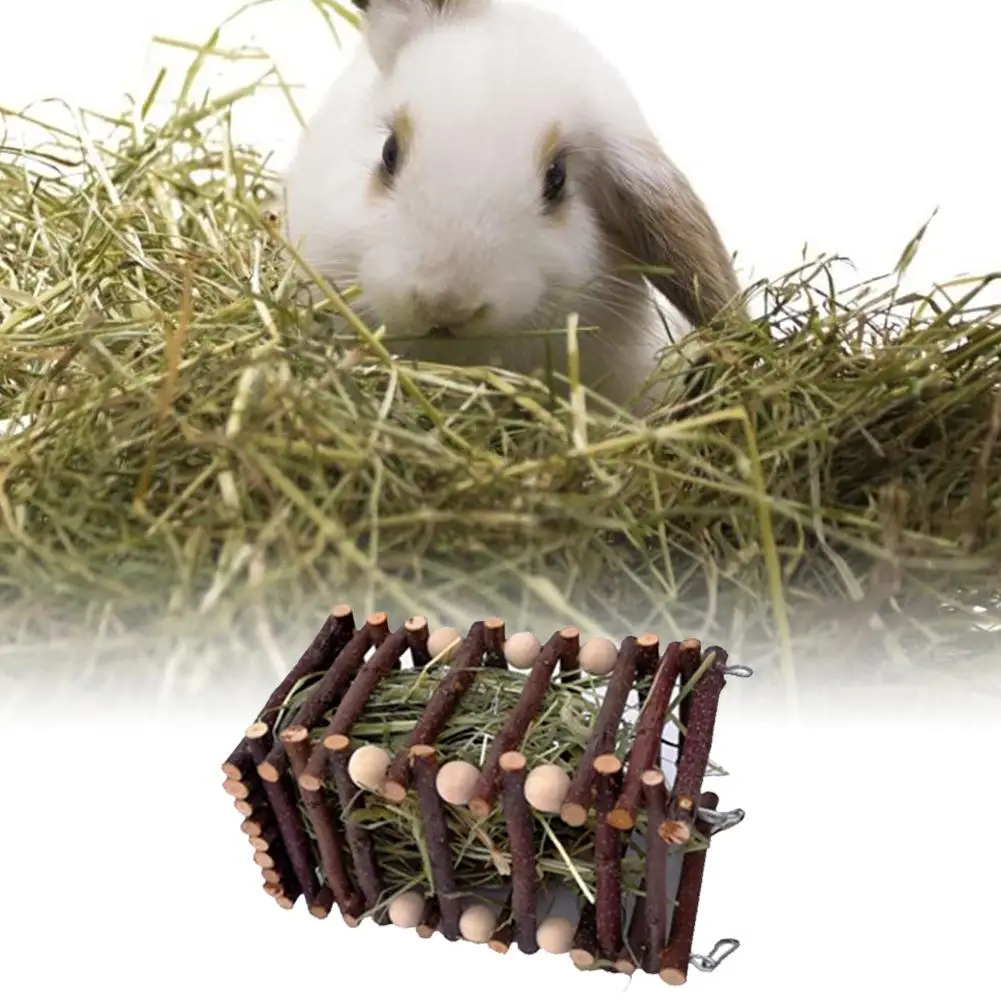 Деревянный манжер для сена рама травы кормушка питомцев кроликов шиншилловых