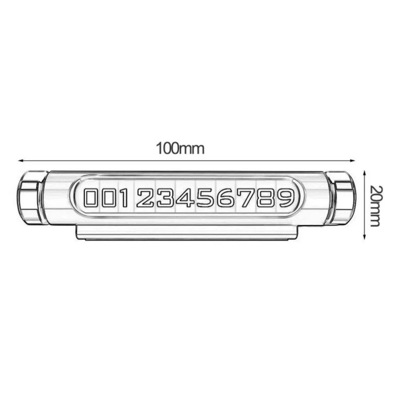 Автомобильная светящаяся номерная табличка для парковки стикер скрытый номер