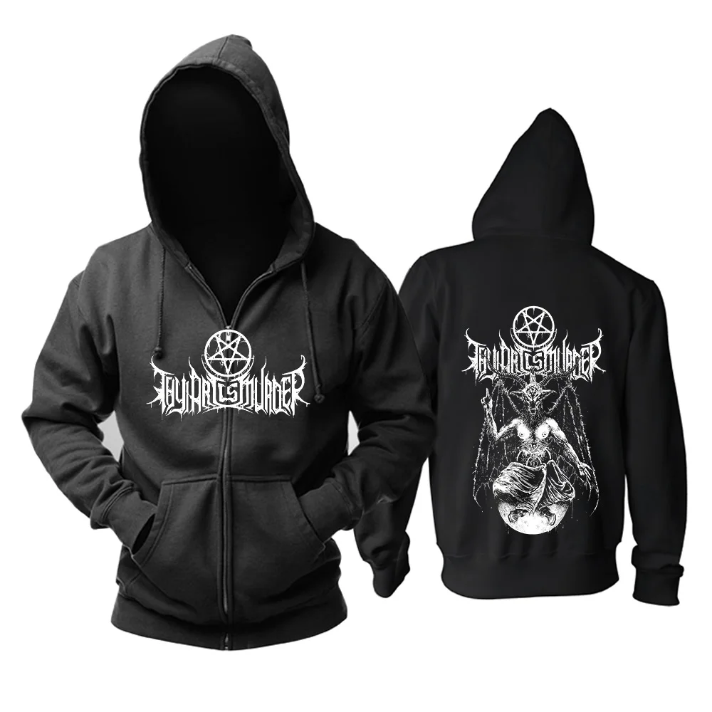 9 стилей, на молнии, тяжелый металл, демон, Thy Art Is Murder Robot, хлопок, рок, черный, толстовки, куртка, панк, hardrock, толстовка, куртка - Цвет: 6