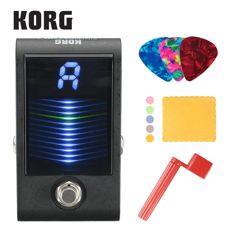 Korg PBCS Pitchblack пользовательский Педальный тюнер с 3D визуальным измерителем Дисплей