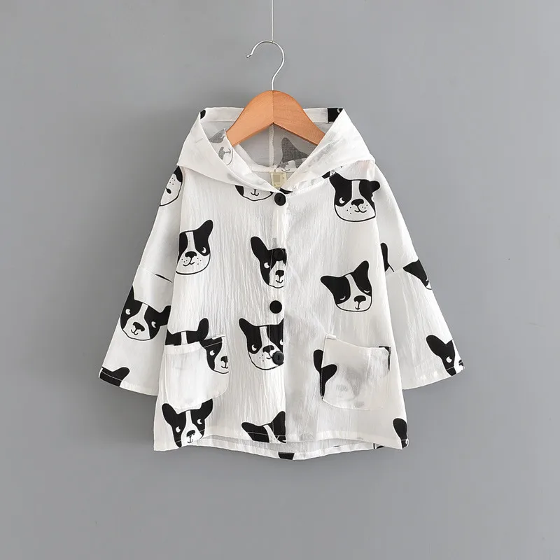 dog ACE LOVE/Новинка; летние детские куртки для девочек с защитой от солнца; одежда в Корейском стиле для девочек; пальто с радужным принтом; Верхняя одежда для детей - Цвет: dog