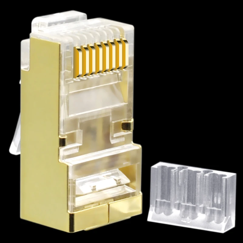CNCOB двухкомпонентный Позолоченный разъем Ethernet гигабитная Сеть rj45 8p8c модульный Cat6