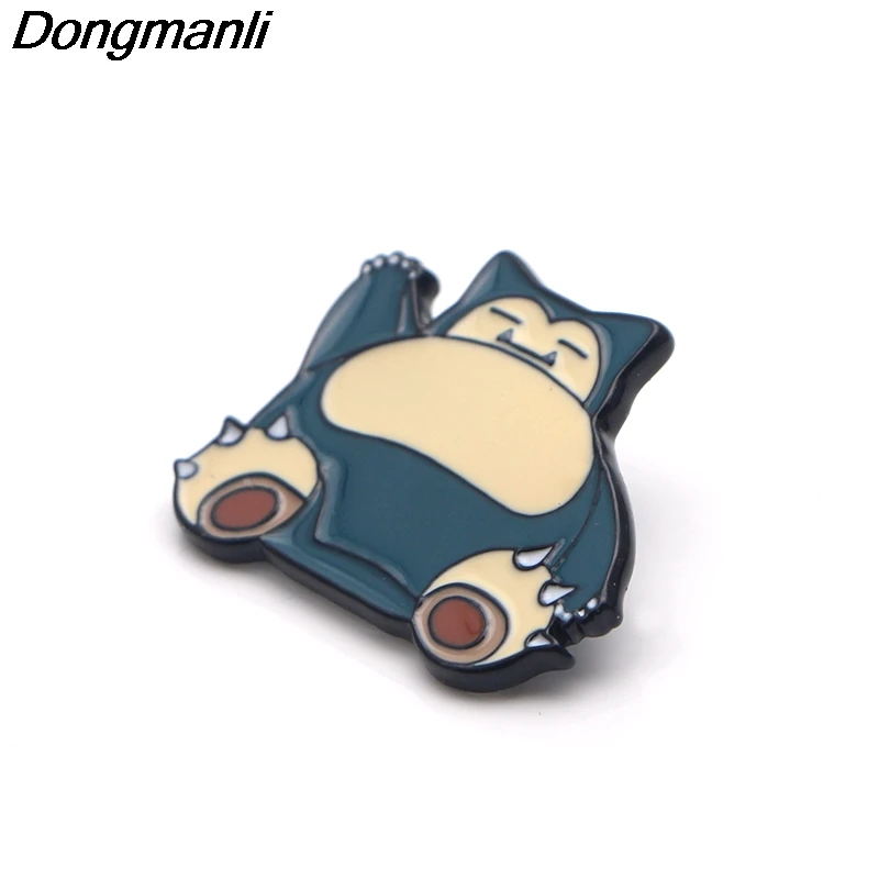 P3361 Dongmanli Snorlax милые металлические эмалированные булавки и броши для женщин и мужчин нагрудные булавки рюкзак сумки шляпа значок подарки