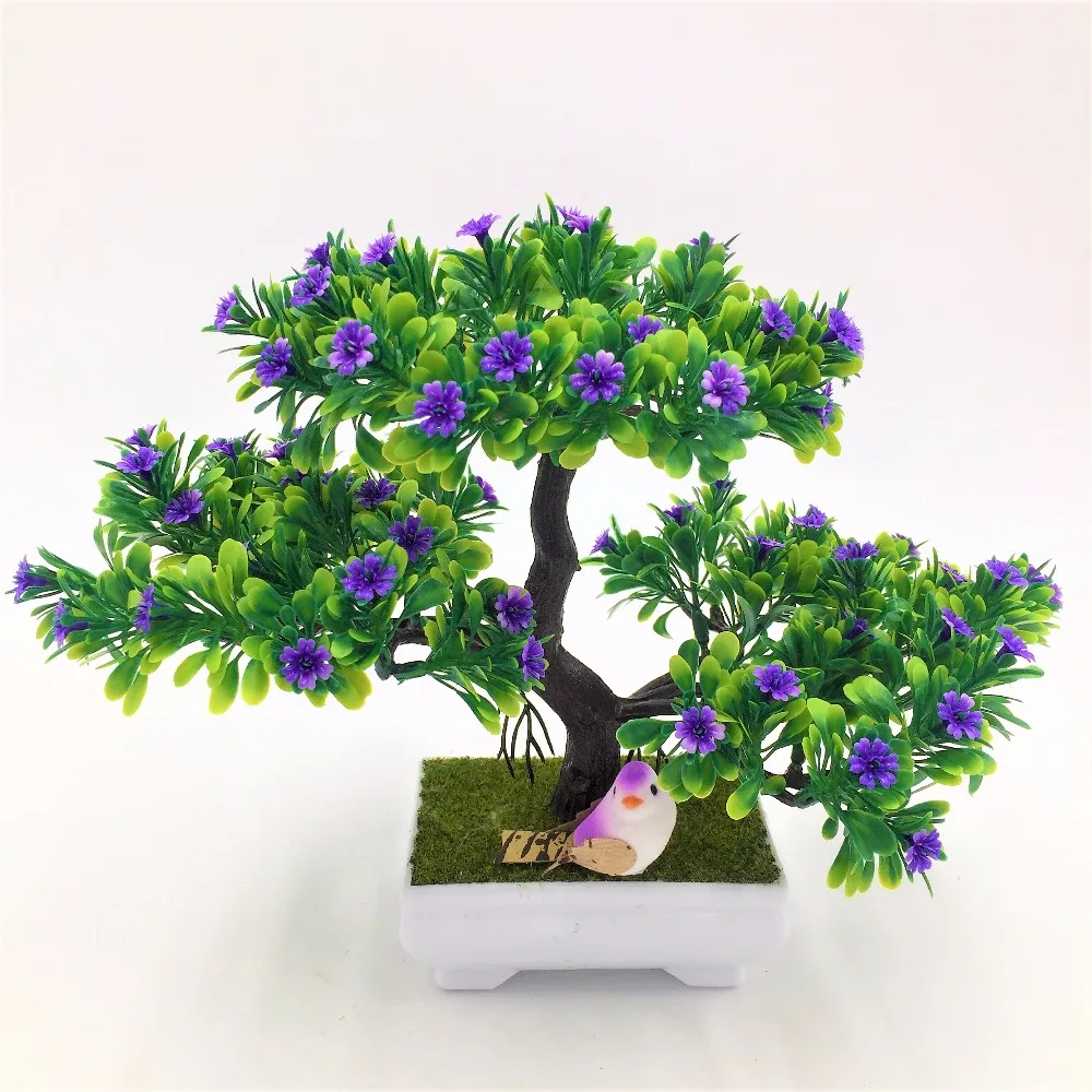 1 шт. приветствие сосна искусственный бонсай круглые декоративные цветы и венок с