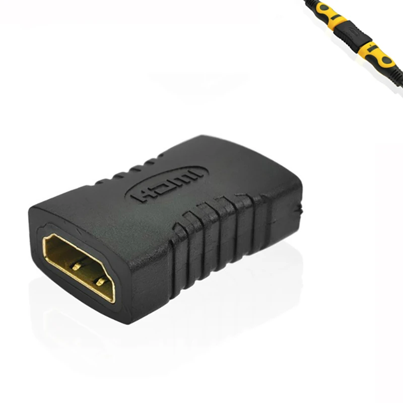 1/2/5 шт., новые черные туфли высокого качества HDMI к HDMI Женский Разъем удлинитель Кабель HDMI удлинитель-адаптер с конвертером 1080P