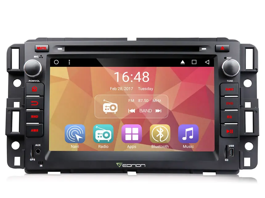 Eonon 7 "Quad Core Android 6.0 Marshmallow Автомобильный DVD Радио для GMC Acadia 2009-2011 и Sierra Yukon 2008-2011 |