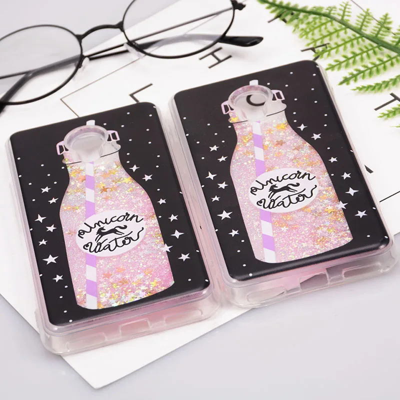 Reaoom for Meizu M5 Case Glitter Dynamic Liquid Star Quicksand Colorful Cute Bottle Unicorn Clear Cover Capa Meilan 5 |