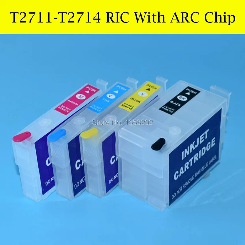 Лучший чернильный картридж для EPSON T2711 T2714 T271 WF 7110 7610 7620 3620 с обновленным чипом ARC|ink