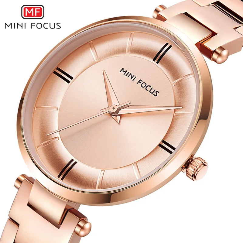 

Модные женские часы MINI FOCUS, водонепроницаемые Роскошные женские кварцевые часы, розовое золото, нержавеющая сталь, Relogio Feminino Montre Femme