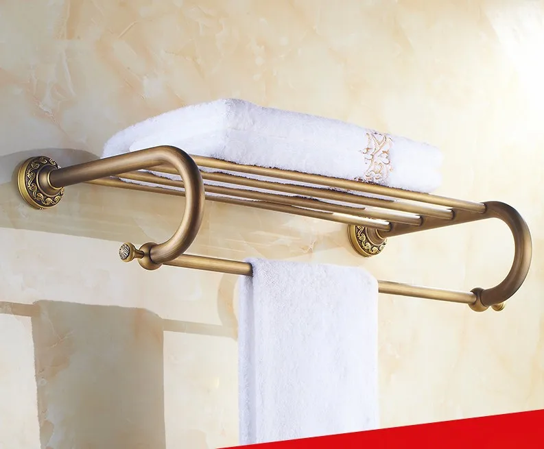 2016 модный резьбовой Цветок Античная латунная вешалка для полотенец роскошные