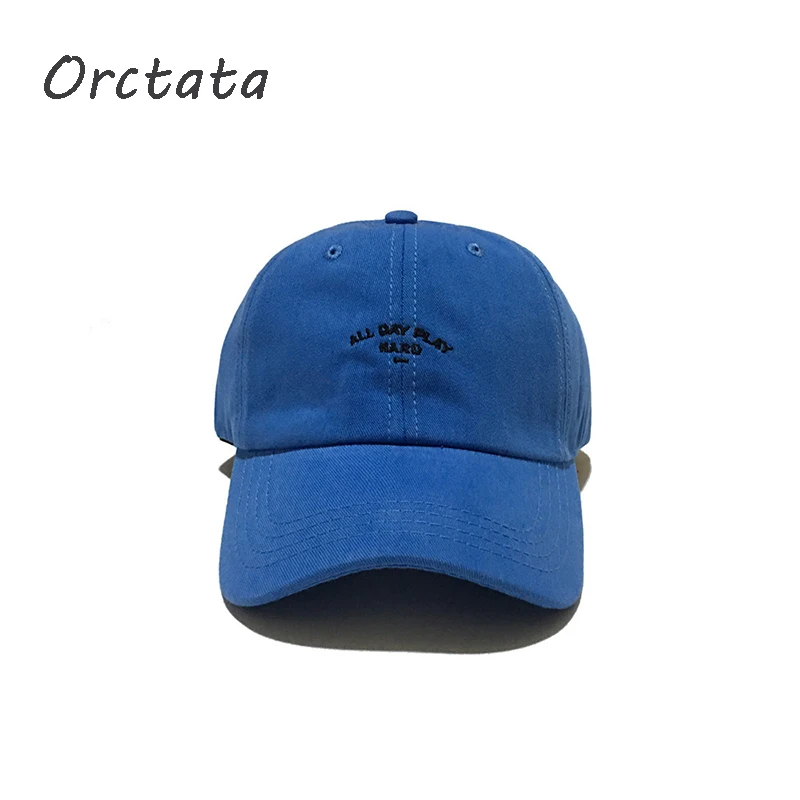 

Summer Letter Embroidery Blue Baseball Cap Men Women Unisex Fashion Adjustable Cotton Sunscreen Hats Outdoor Travel Snapback Hat