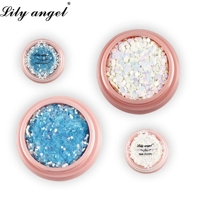 Акриловый порошок для ногтей LiLy Angel блестящий УФ гель украшения маникюра|Блестки