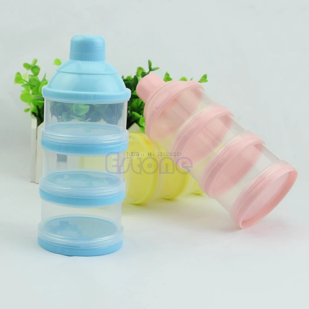 Портативный для малышей молочный порошок и контейнер пищевых бутылок 3 ячейки