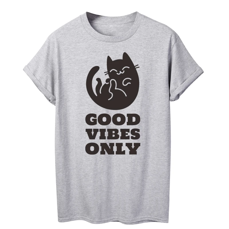 Женская футболка с надписью ONSEME Good Vibes Only летняя хлопковая коротким рукавом
