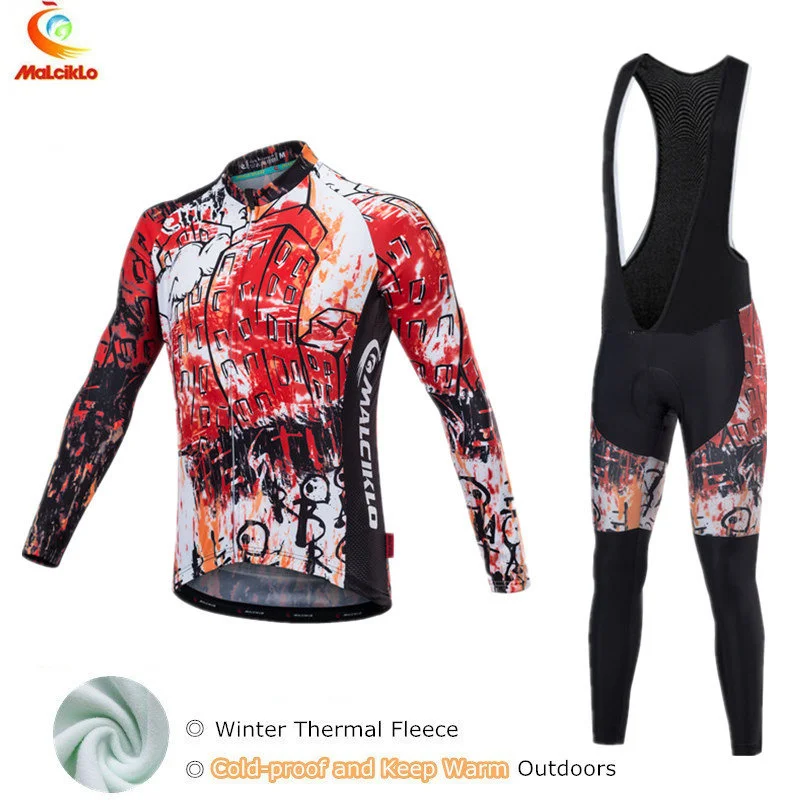 

Malciklo Winter Cycling Clothing Keep Warm Men's Cycling Jersey 2018 Thermal Fleece Maillot Abbigliamento Ciclismo Invernale
