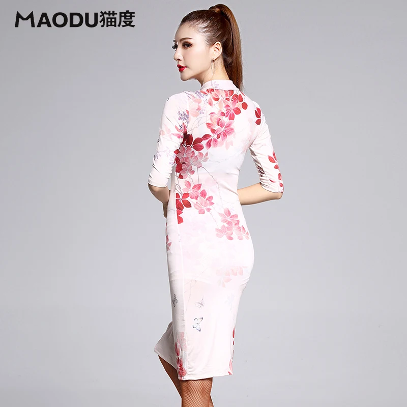 Лимитированный Топ 2017 года модное платье для латиноамериканских танцев женское