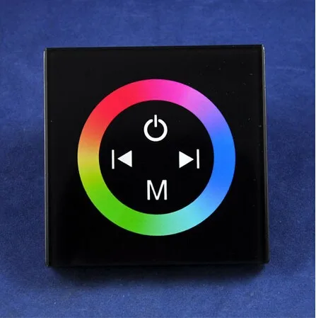 Светодиодный RGB контроллер M08 DC12V-24V 3 канала 4A/канал общий анод Сенсорная панель