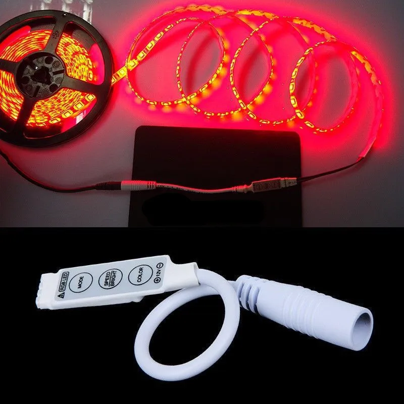 Мини 3 ключа 4key DC5V 12 в 24 в один цвет/RGB+ CCT светодиодный Усилитель диммер контроллер для 5050 3528 Светодиодная лента светильник