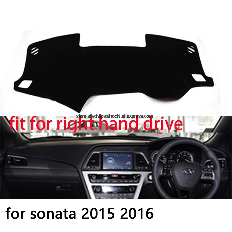 STPLRGECP двухслойный черный Даш коврик для Hyundai sonata 2004-2016 Dashmat ковер Приборная панель