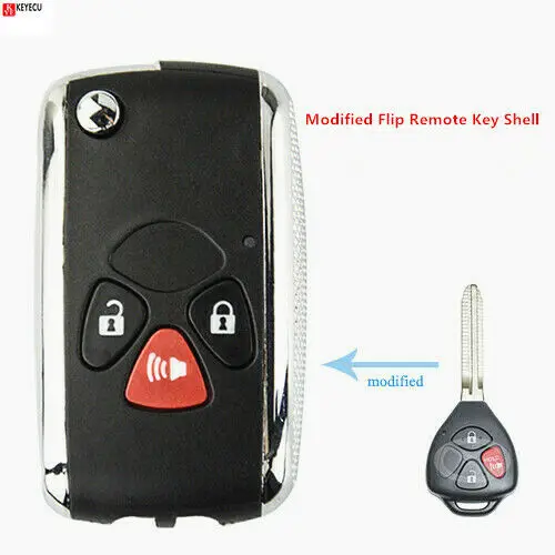 Новинка модифицированный ФОБ Keyecu с 3 кнопками для Toyota Yaris Scion TC Hilux 4runner 2005 2006
