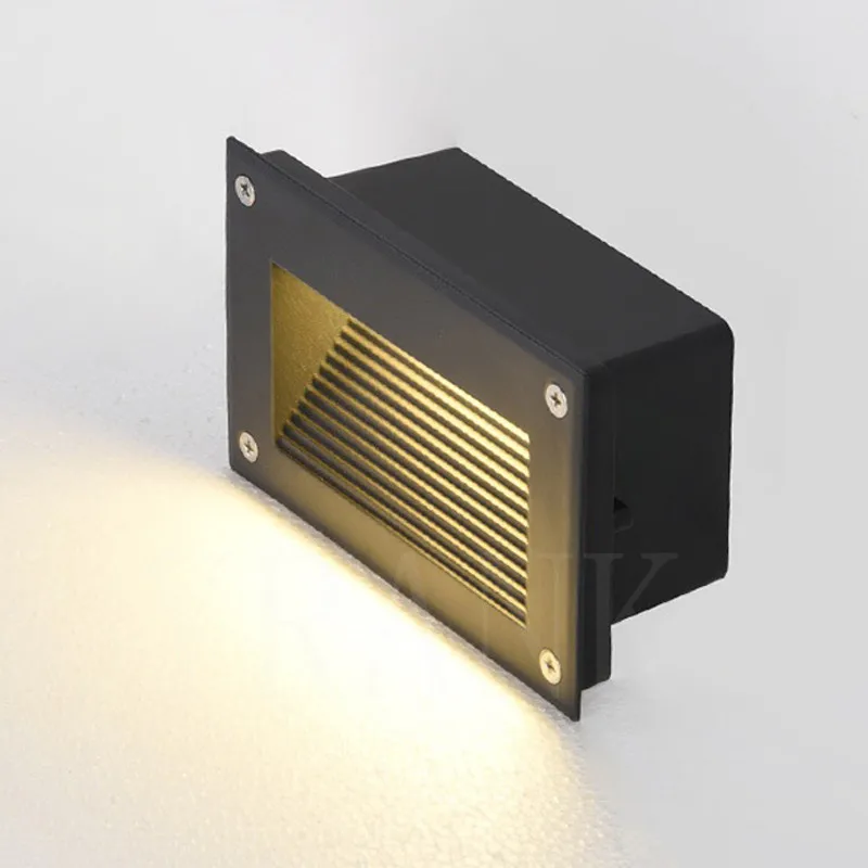

Waterproof LED Stair Lamps 5W DC12V AC85-265V embedded Garden Buried Footlights Recessed Step Aisle Light Villa Corner Lighting