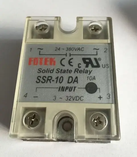 

5PCS 24-380VAC to 3-32VDC 10A/250V SSR-10DA Solid State Relay Module with Plastic Cover