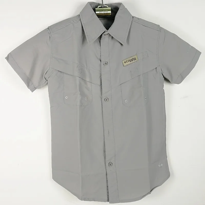 Серый Мужские рубашки, рубашки для молодых людей, Camisa Masculina Chemise homme, мужские рубашки с длинными рукавами, Мужская одежда, подростковые рубашки, летние рубашки - Цвет: Серый