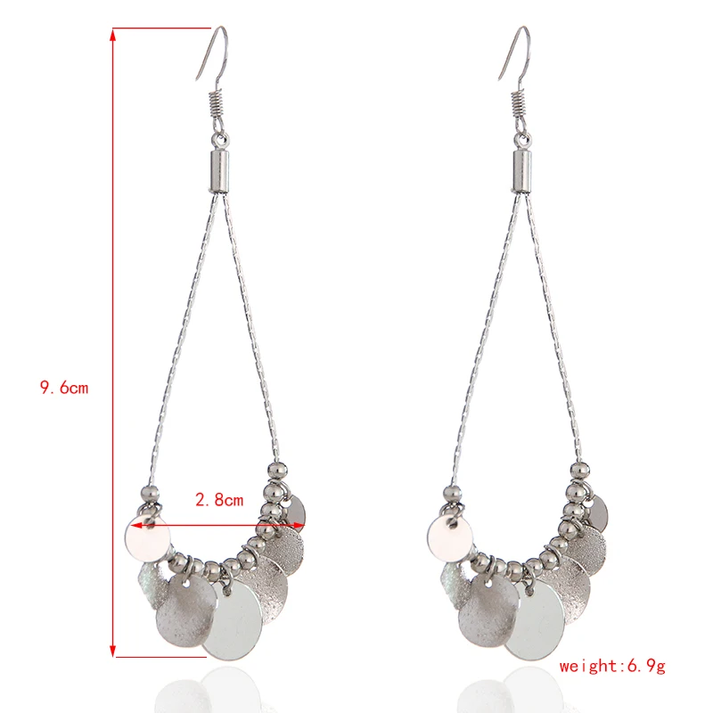 Fashion Geometric Drop Earrings Retro Light Film Pendant Oorbellen For Women Gift Rhinestone Vintage Pendientes | Украшения и