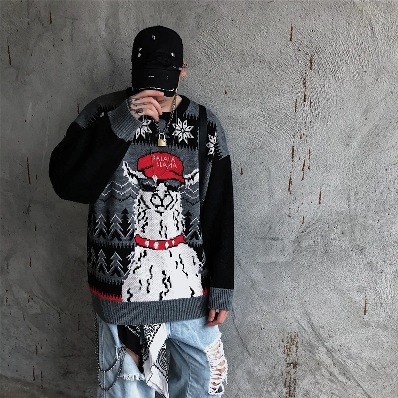 Новинка 2019 осенне зимний мужской и женский вязаный Свитер оверсайз в стиле хип