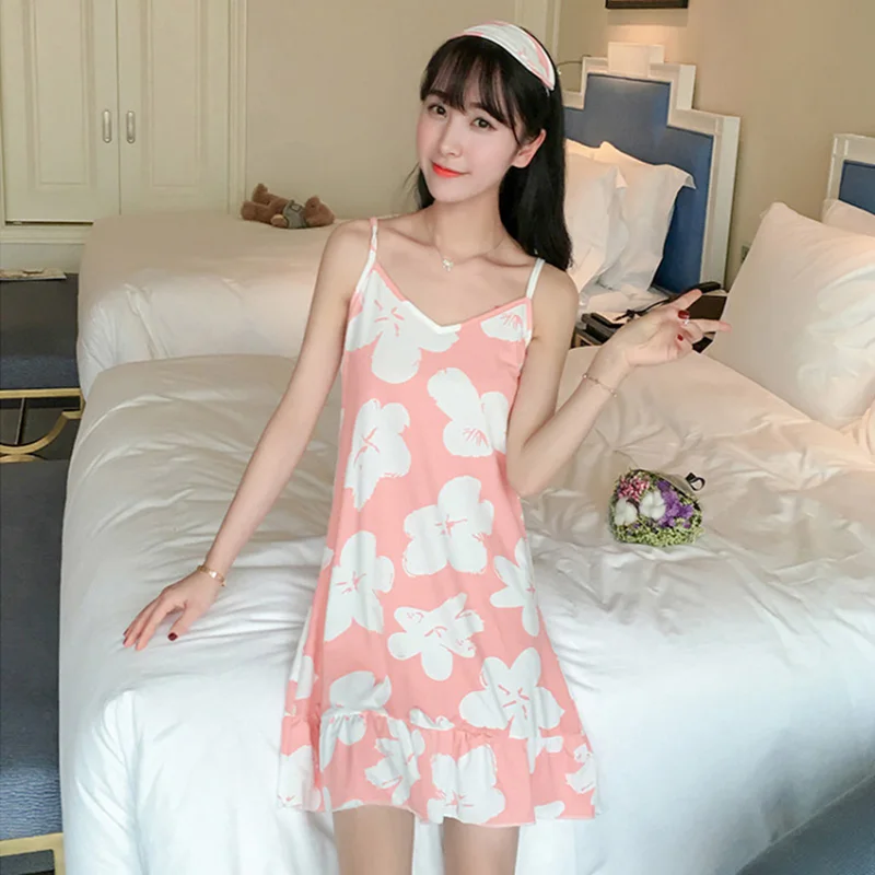 Высокое качество 2018 Новая летняя Женская Темперамент сексуальная ночная рубашка