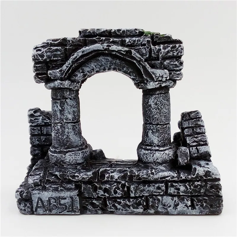 Украшение для аквариума из смолы римские квадратные каменные столбы аквариумный