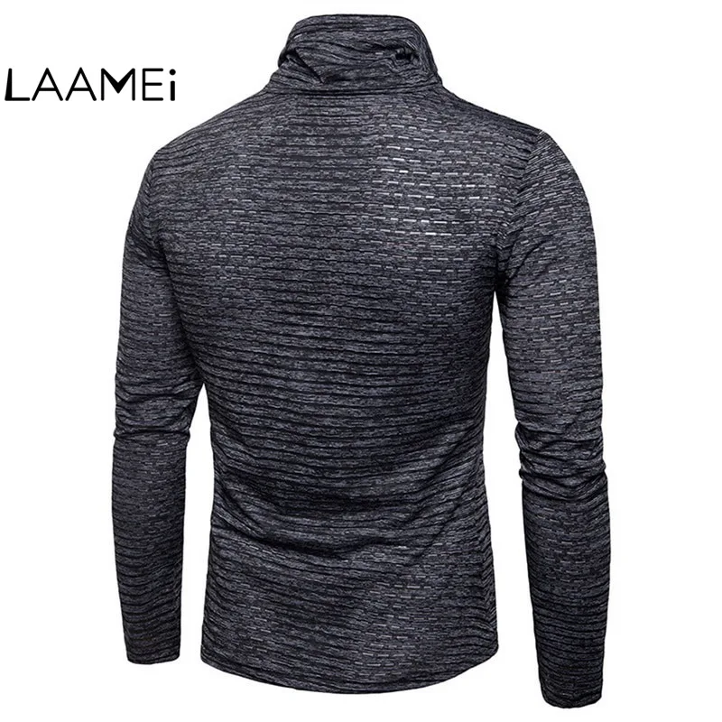Laamei Hollow Fashion Long Sleeve Tee Shirts Printed Pullover Top Male Man Solid Base Layer African Style Men's Tshirts | Мужская
