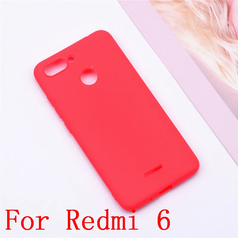 Red Мягкий силиконовый чехол для xiaomi redmi 6, чехол из ТПУ для задней панели телефона, чехол s для xiaomi redmi 6 redmi 6, чехол для xiaomi redmi 6, чехлы - Цвет: Red