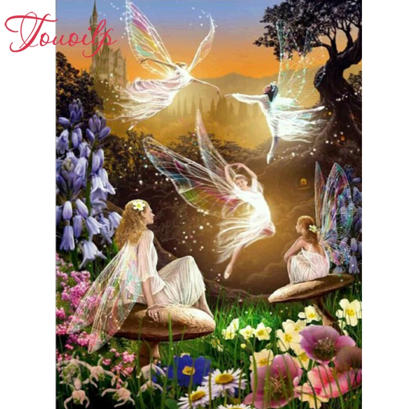 

Touoilp Diamond embroidery 5d diy "Angel girl" diamond painting full diamond mosaic puzzle picture of rhinestones cross-stitch