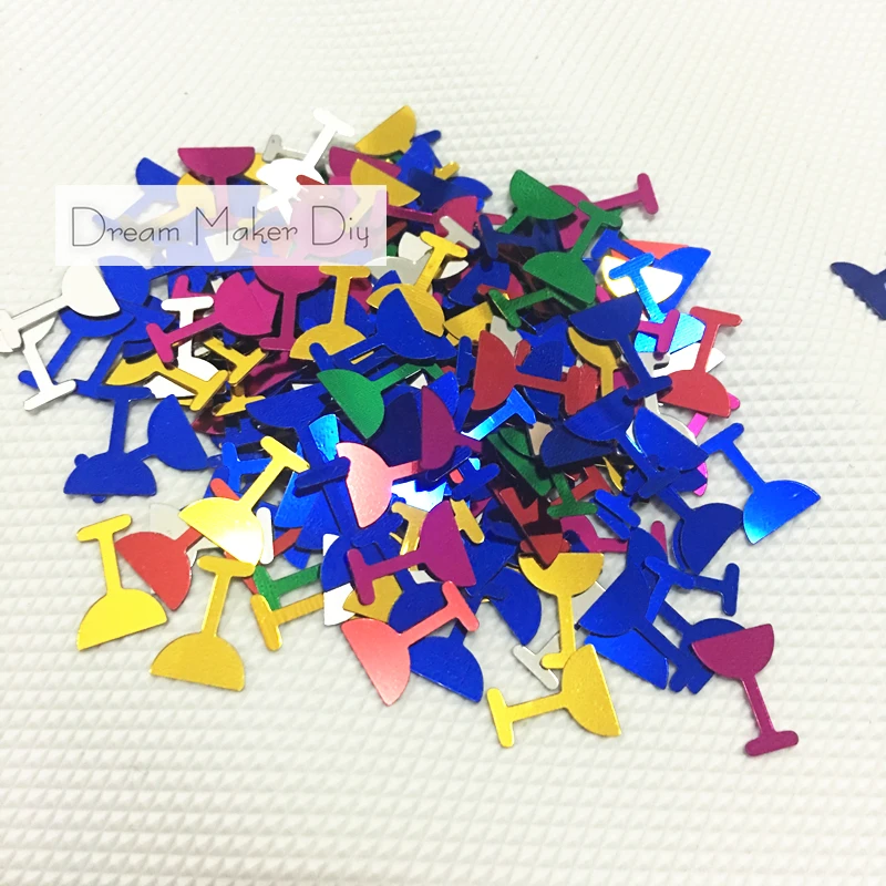 500 шт./лот (30 грамм) бокал цвета шампанского свободные блестки блестящие пайетки