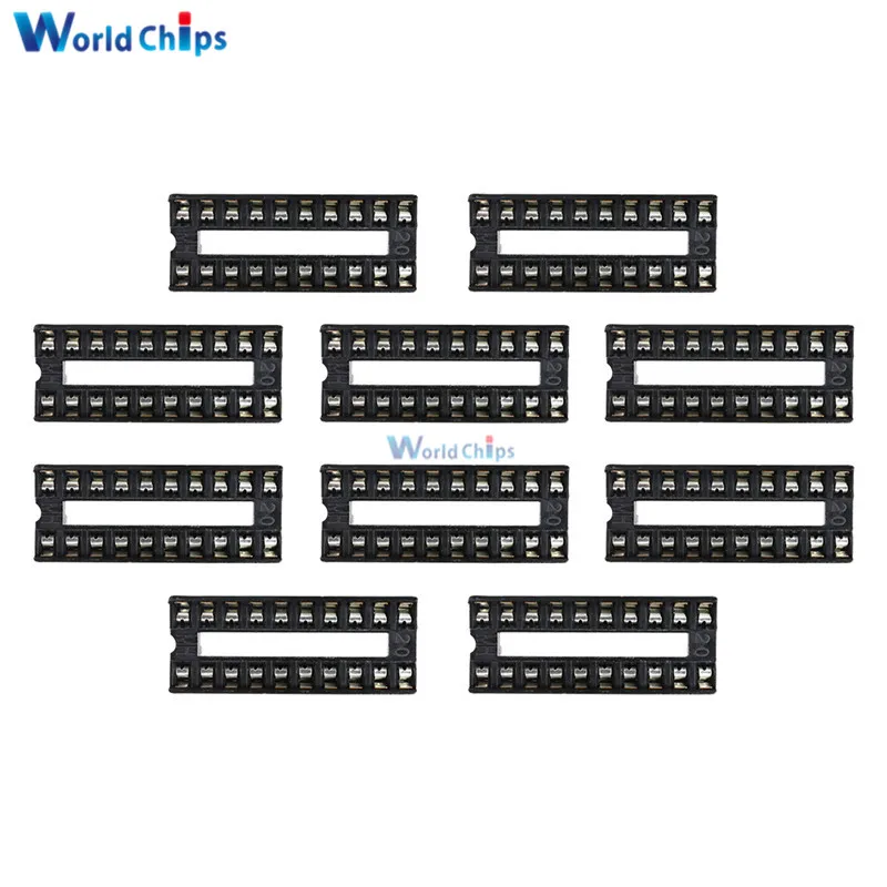 10 шт. 20 Pin 20PIN DIL DIP IC Socket PCB Mount Contor Новый|ic socket|dip socket |