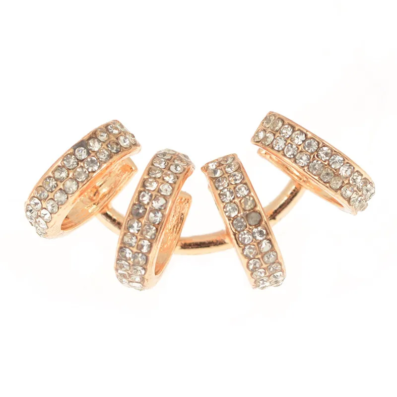 Серьги клипсы IMIXLOT в стиле панк золотого и серебряного цвета без пирсинга