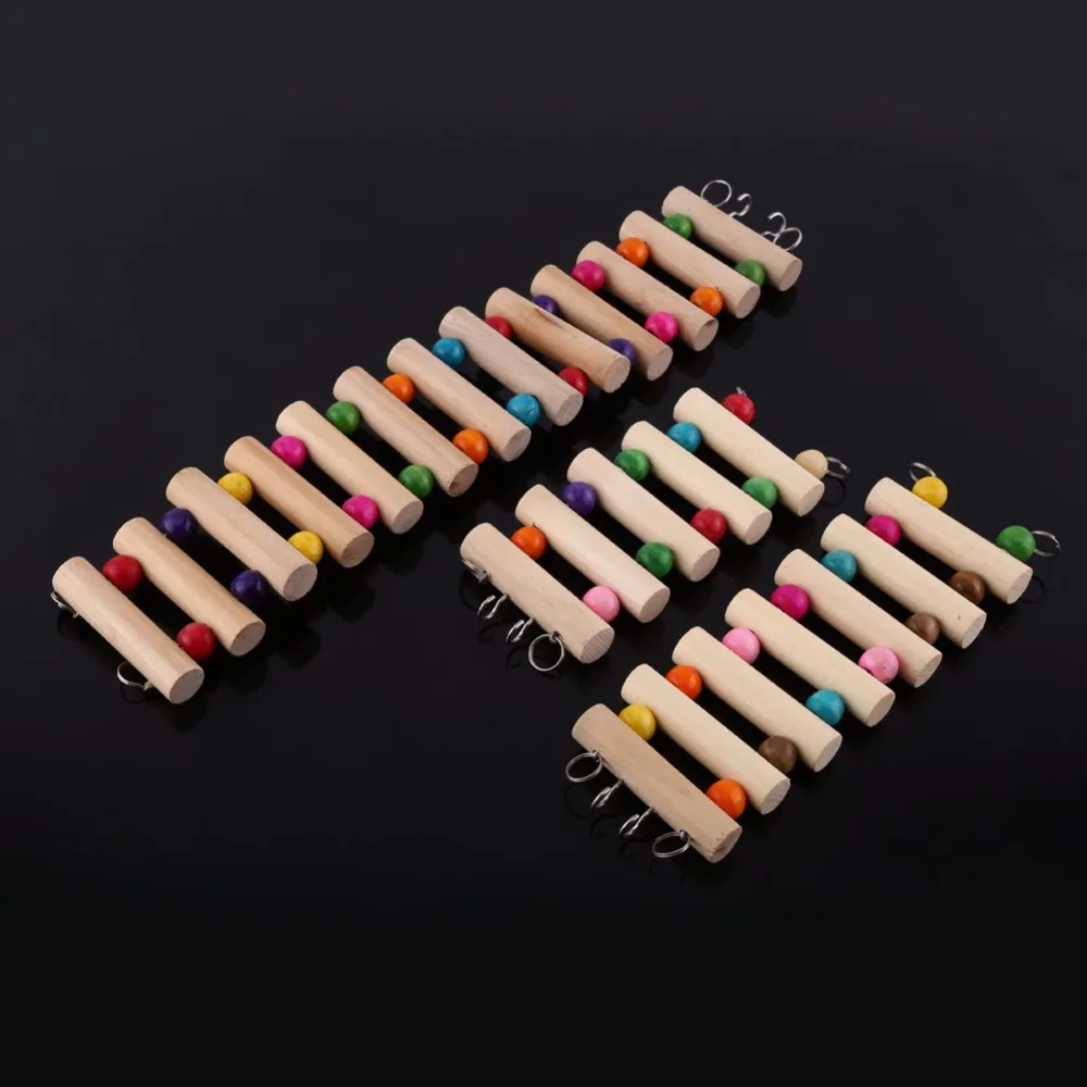 Деревянные жевательные игрушки для птиц Висячие домашних животных клетка