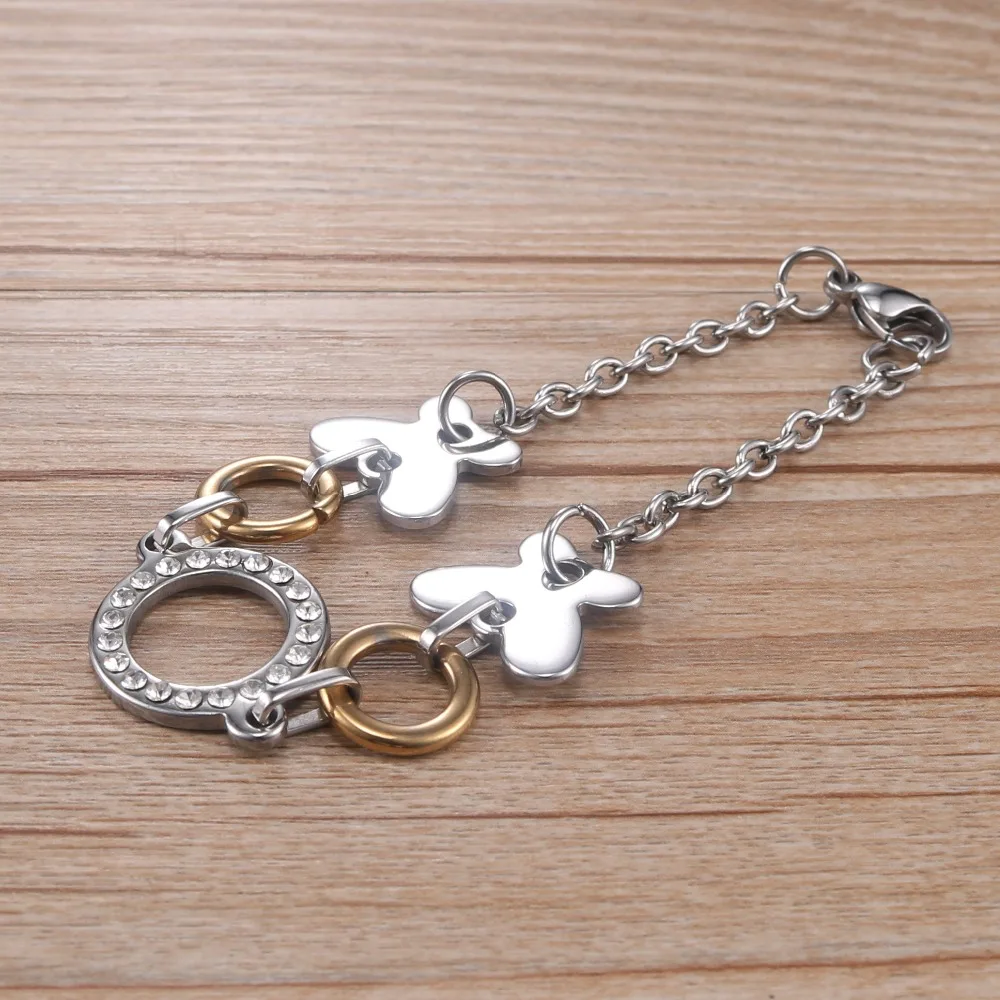 Новый стиль оптовая продажа браслет из нержавеющей стали в форме бабочки и