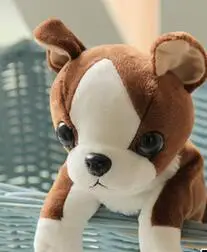 Brown Boxer Terrier Милый плюшевый чехол для карандашей с собачкой, Новинка kawaii, чехол для карандашей с собачкой для детей, плюшевый школьный пенал с животными - Цвет: Brown Boxer Terrier