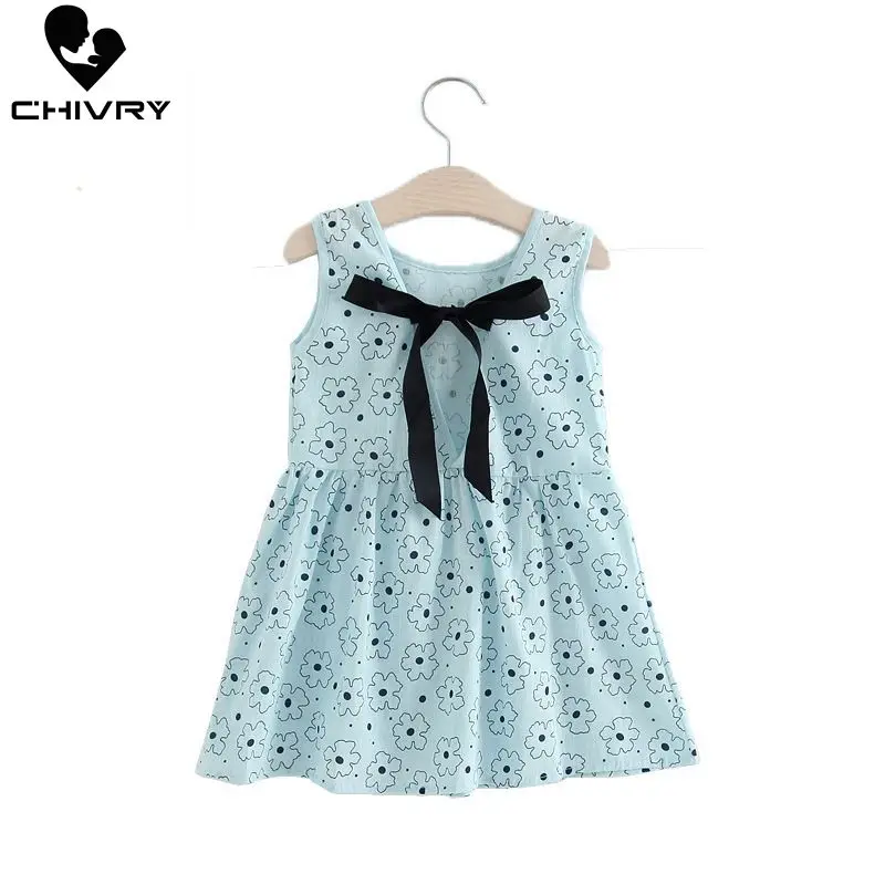 Детские летние платья для маленьких девочек хлопковое и льняное платье-трапеция