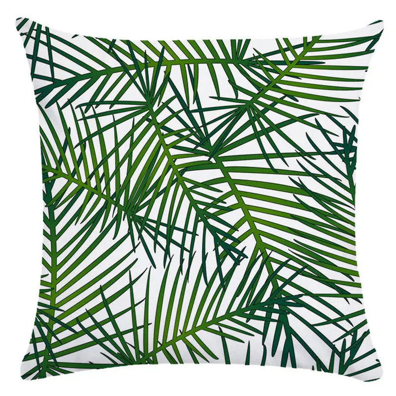 Подушка с тропическими мотивами чехол для подушки зелеными листьями тропической