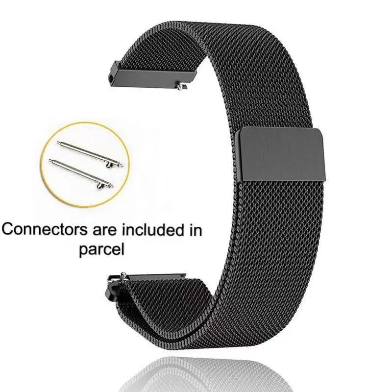 Ремешок 22 мм 20 мм для samsung Galaxy Watch 42 мм 46 мм Миланская Петля из нержавеющей стали для samsung gear Classic Frontier Amazfit bip