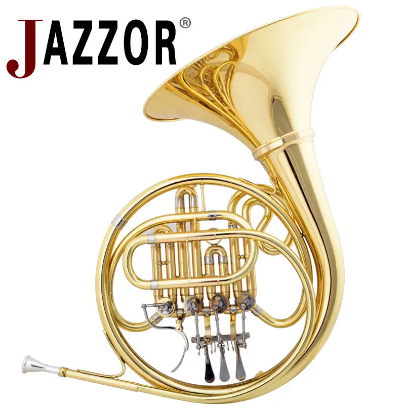 JAZZOR JZFH 210 4 клавишный французский рожковый вход модель Bb плоский инструмент для ветра Французский Рога с