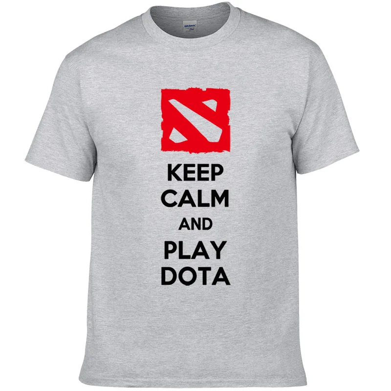 Футболка Defense of the Ancient Мужская футболка DOTA 2 с мультиплеером из хлопка круглым